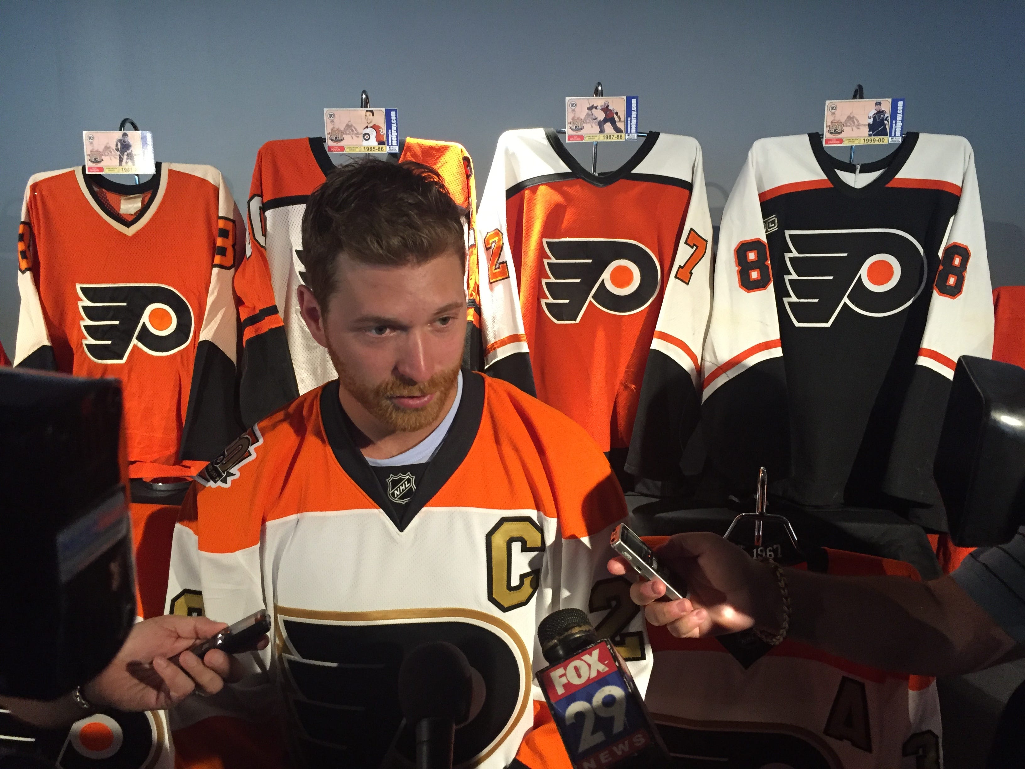 claude giroux 50th anniversary jersey